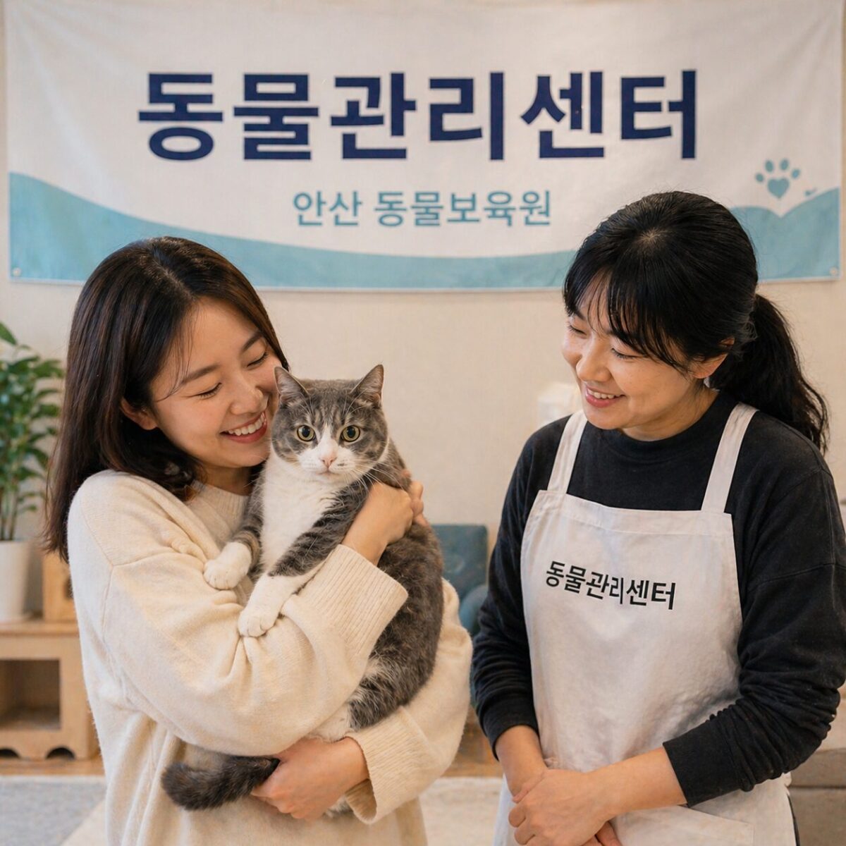 안양고양이파양 동물관리센터 하루 새 가족 입양 기념사진