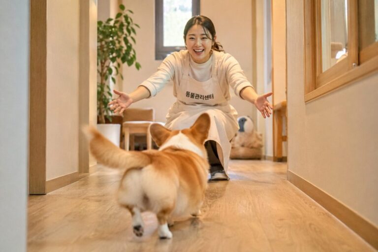 부천강아지파양 동물관리센터 철장 없는 자유로운 실내 환경 강아지
