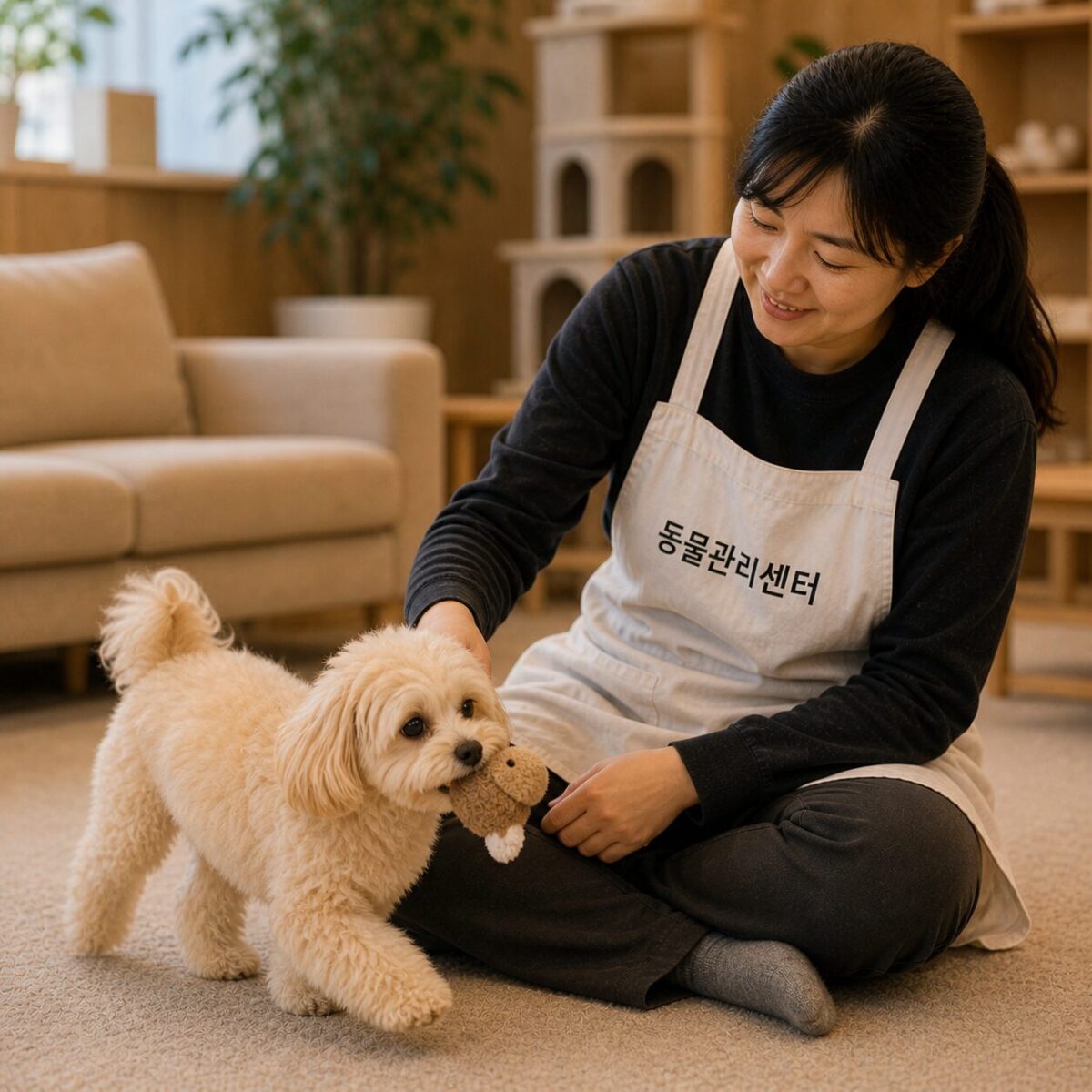 안산강아지파양 동물관리센터 철장 없는 자유로운 실내 환경 강아지