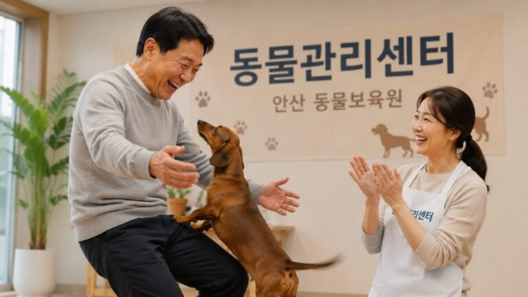 양주강아지파양 동물관리센터 고구마 새 가족 입양 기념사진