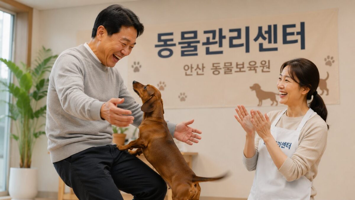 양주강아지파양 동물관리센터 고구마 새 가족 입양 기념사진
