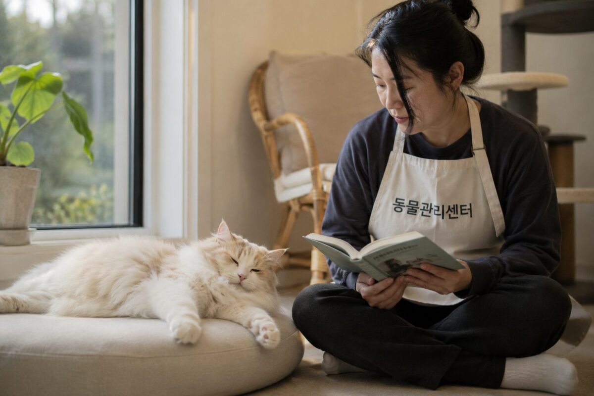 양평고양이파양 동물관리센터 철장 없는 자유로운 실내 환경 고양이