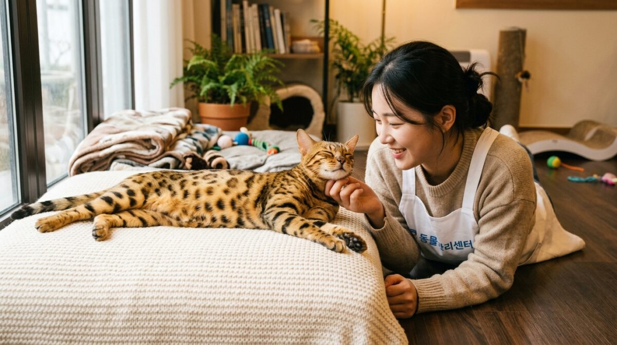 파주고양이파양 동물관리센터 철장 없는 자유로운 실내 환경 고양이