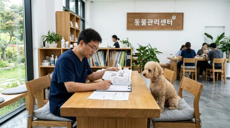 강아지파양비용 상담 내용을 확인하는 보호자
