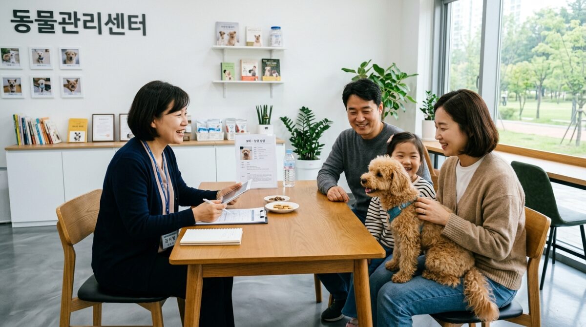강아지파양비용 상담 이후 새 가족과 만나는 푸들 믹스
