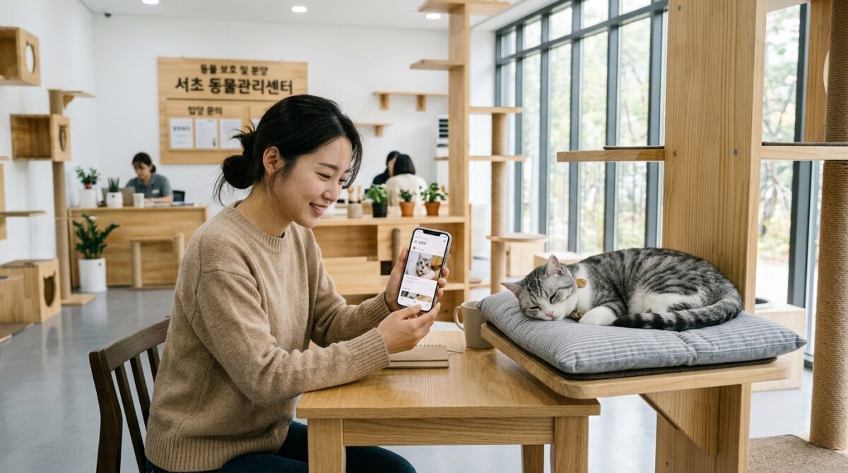 고양이파양방법 적응 과정을 확인하는 보호자