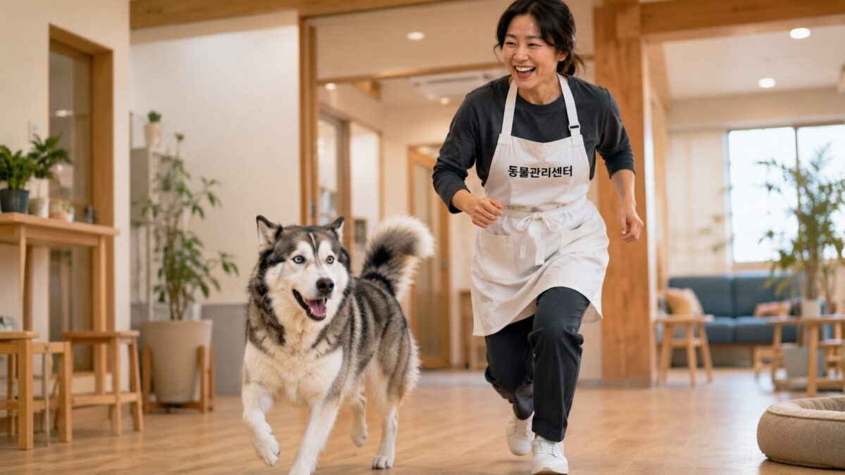 시흥강아지파양 동물관리센터 철장 없는 자유로운 실내 환경 강아지