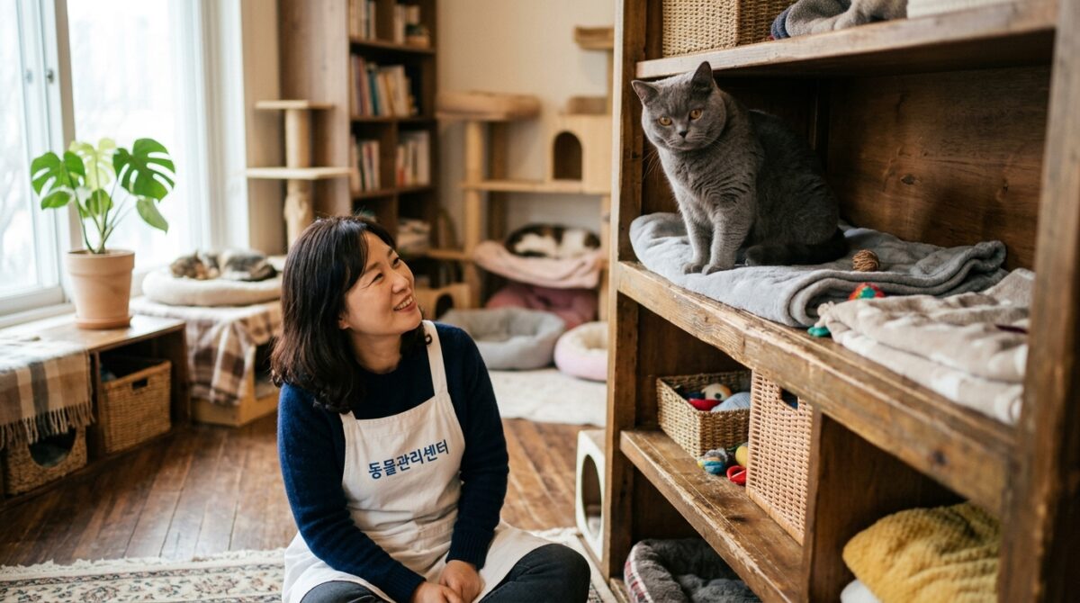 시흥고양이파양 동물관리센터 철장 없는 자유로운 실내 환경 고양이