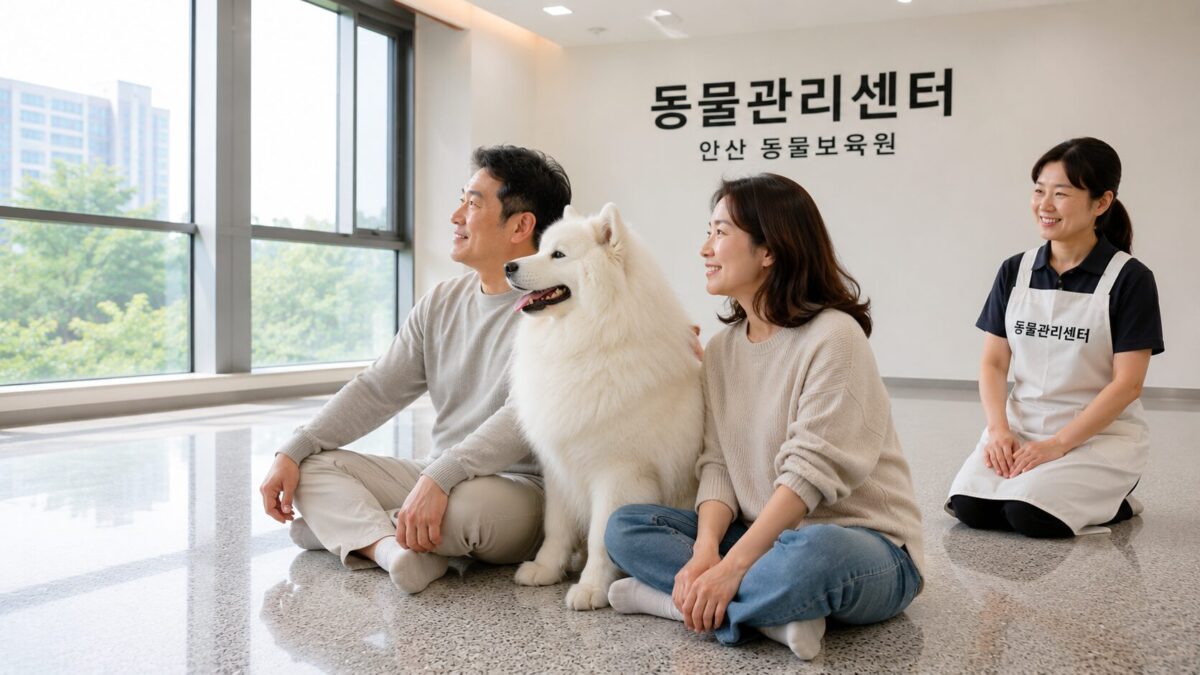 미추홀구강아지파양 동물관리센터 뭉치 새 가족 입양 기념사진