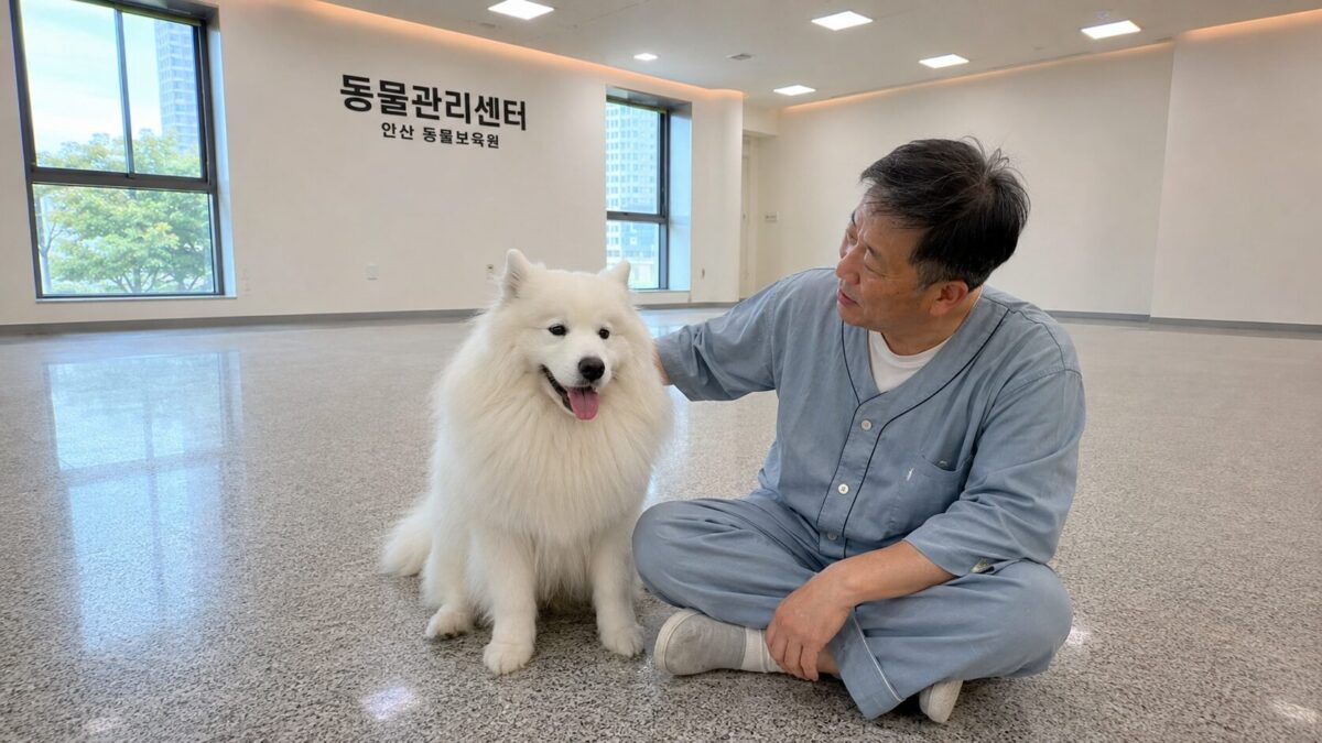 미추홀구강아지파양 동물관리센터 사모예드 뭉치 입소