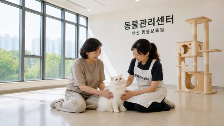 미추홀구고양이파양 동물관리센터 뭉게 새 가족 입양 기념사진