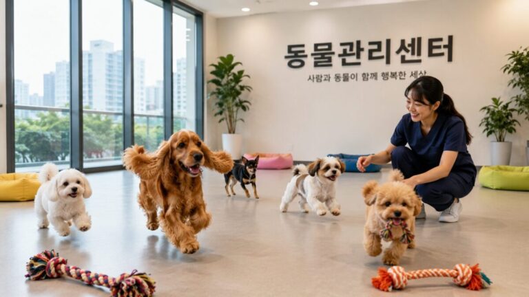 서구강아지파양 동물관리센터 넓은 실내 강아지 환경 창문