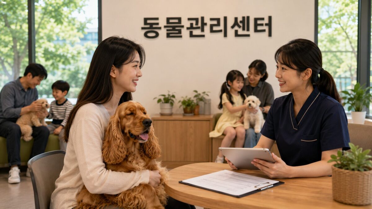 서구강아지파양 동물관리센터 해바라기 새 가족 입양 기념사진