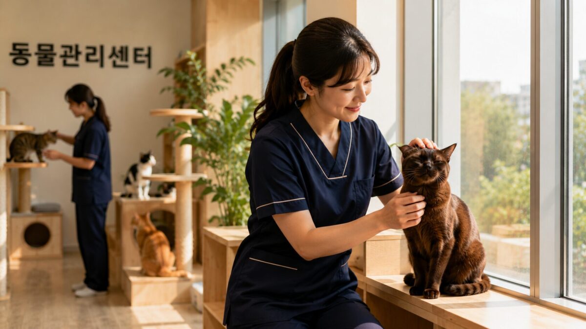 서구고양이파양 동물관리센터 선생님 고양이 일상 케어