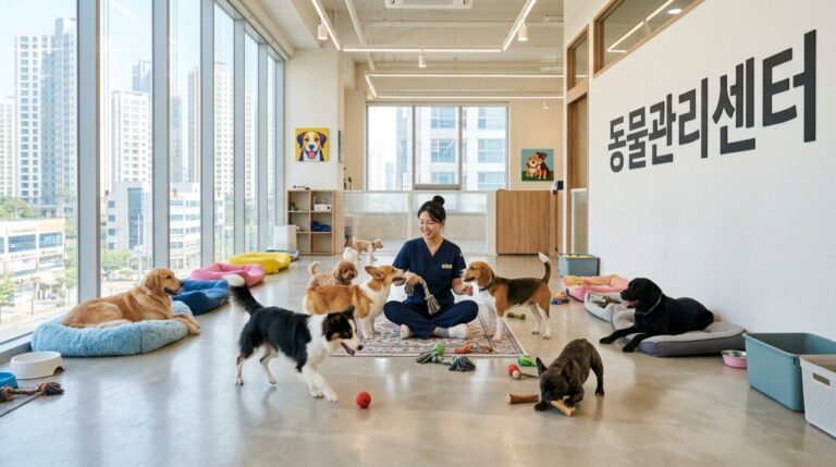 서울강아지파양 동물관리센터 강아지 자유로운 실내 생활 환경