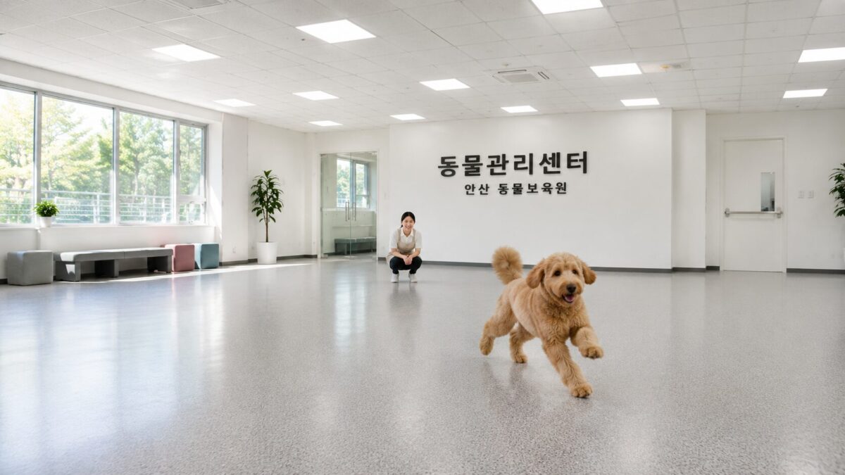 연수구강아지파양 동물관리센터 넓은 실내 강아지 환경