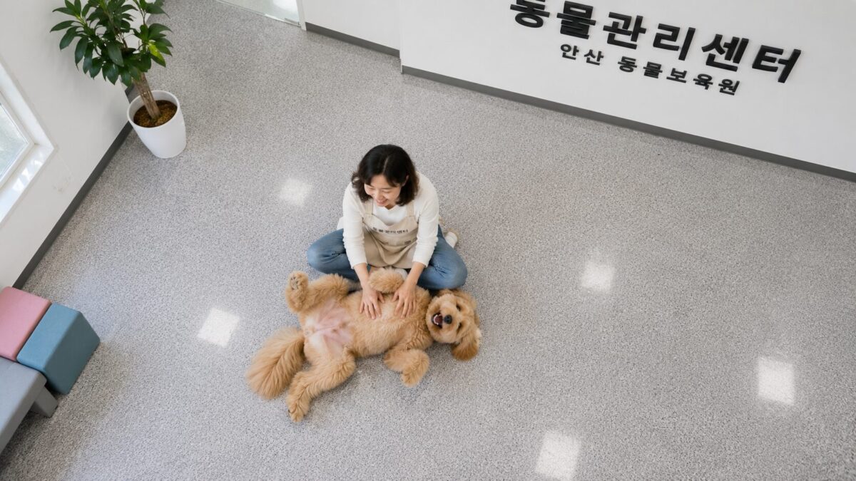 연수구강아지파양 동물관리센터 땅콩이 새 가족 입양 기념사진